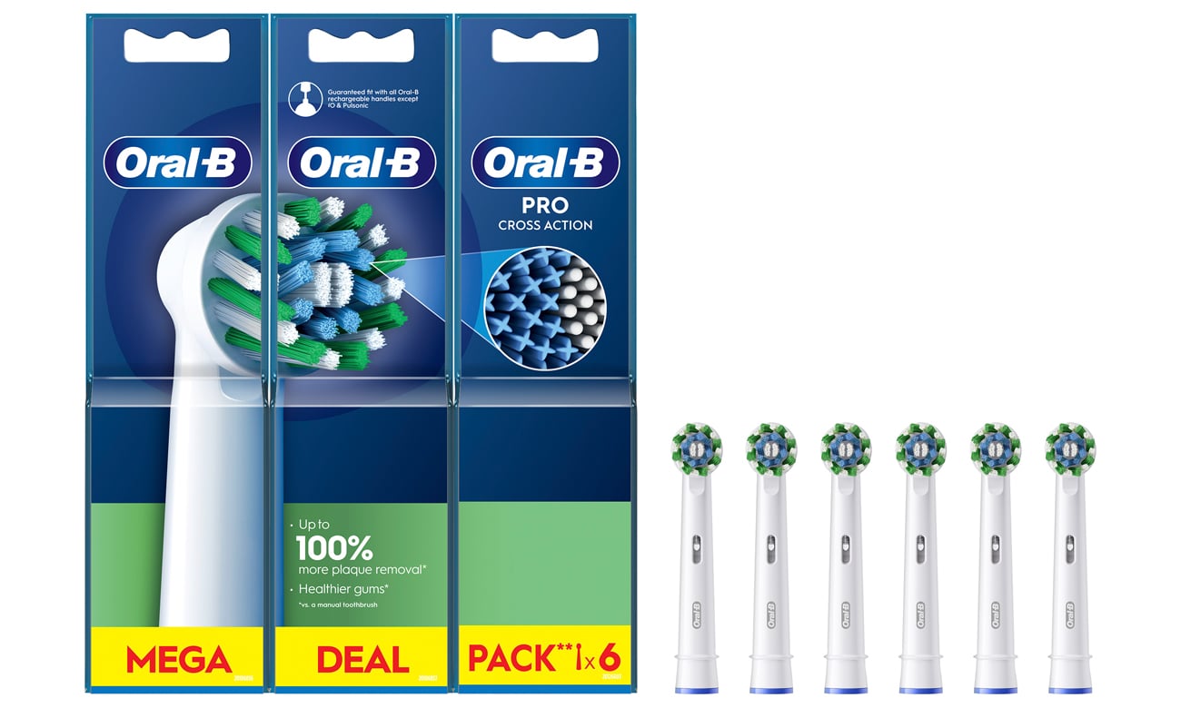 Oral-B Końcówki do szczoteczek CrossAction EB50RX 2+2+2