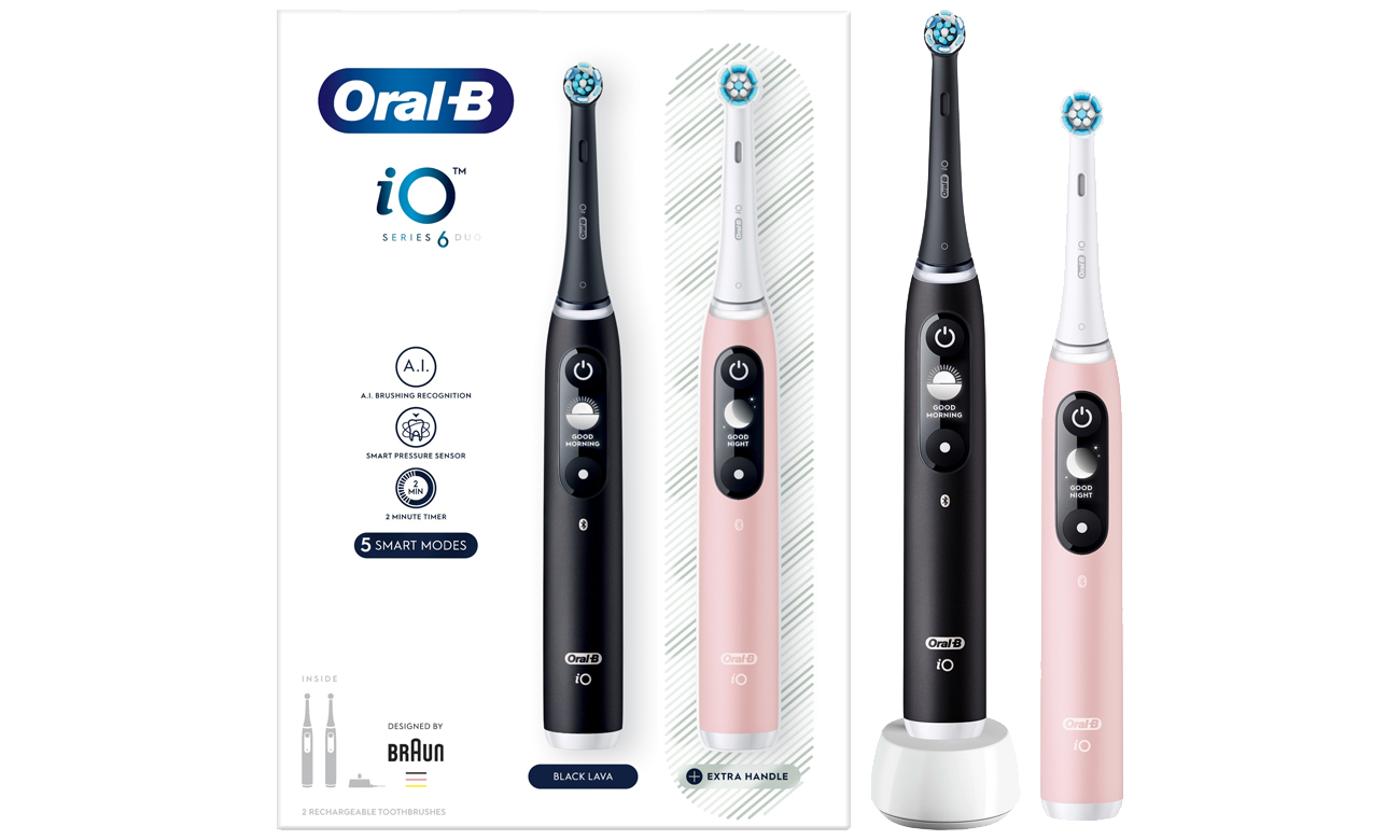 Zestaw Szczoteczek elektrycznych Oral-B iO Series 6 Czarny + Różowy