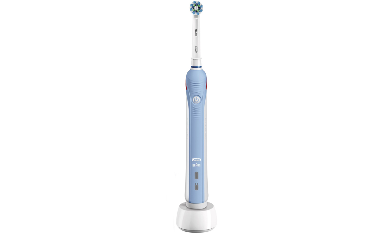Szczoteczka elektryczna Oral-B Pro 2000 niebieska białe zęby zdrowe