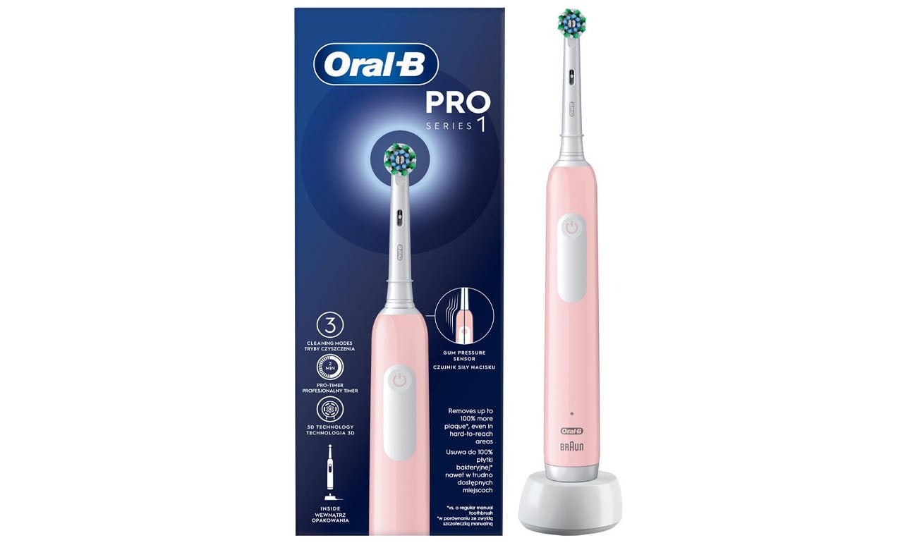 Szczoteczka elektryczna Oral-B Pro1 Cross Action Pink