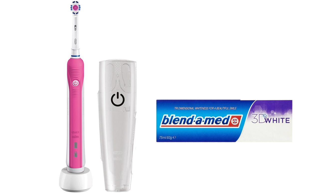Zestaw Oral-B Szczoteczka Pro 750 Pink + Pasta