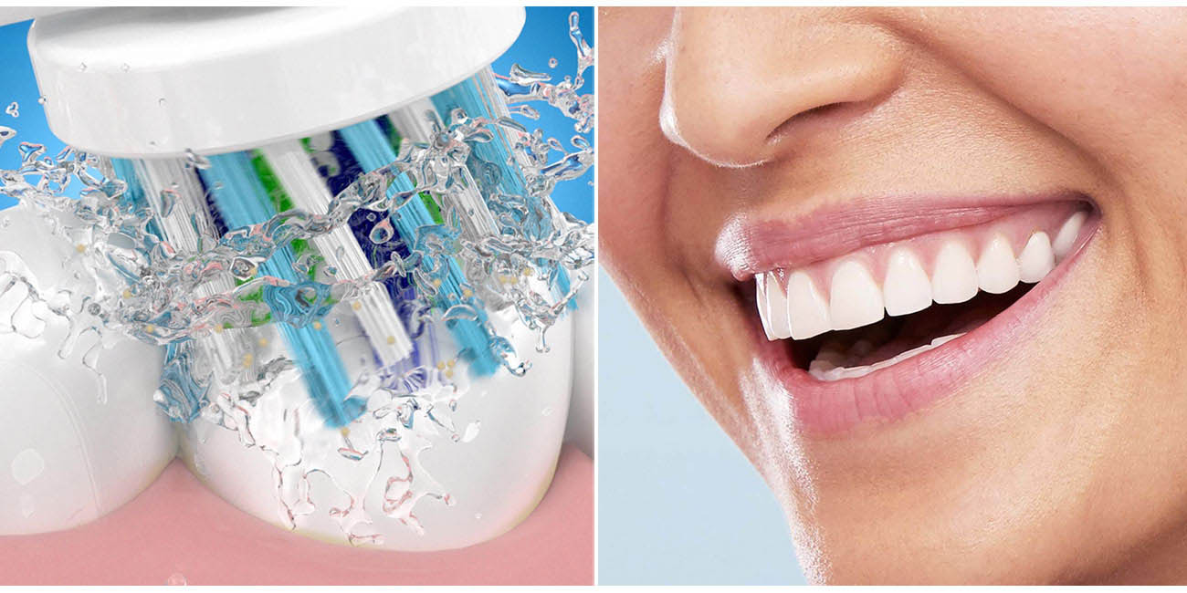 Technologia czyszczenia 2D w szczoteczce Oral-B Vitality 100 CrossAction