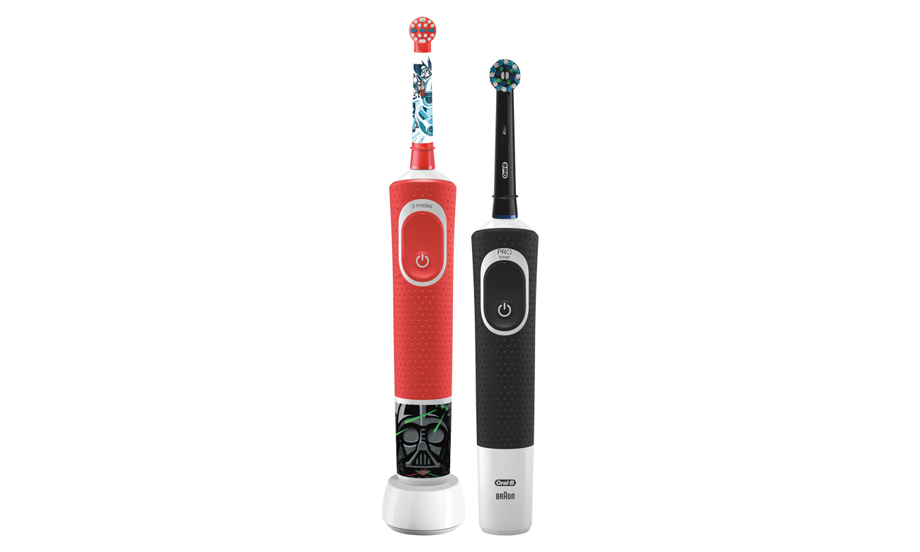Szczoteczka elektryczna Oral-B Vitality 100 CrossAction Black D100 BK CA + Oral-B D100 Kids StarWars