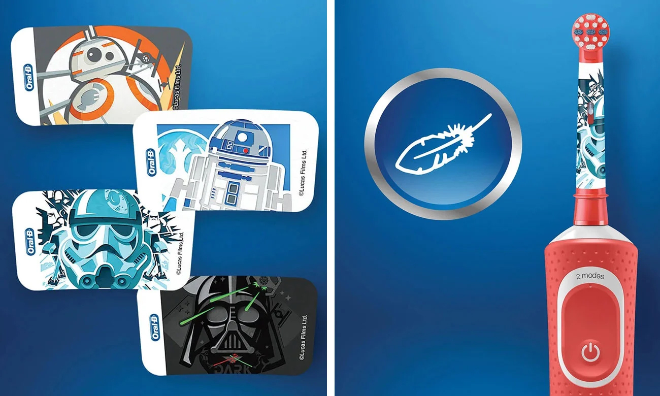 Szczoteczka elektryczna Oral-B Vitality 100 CrossAction Black D100 BK CA + Oral-B D100 Kids StarWars