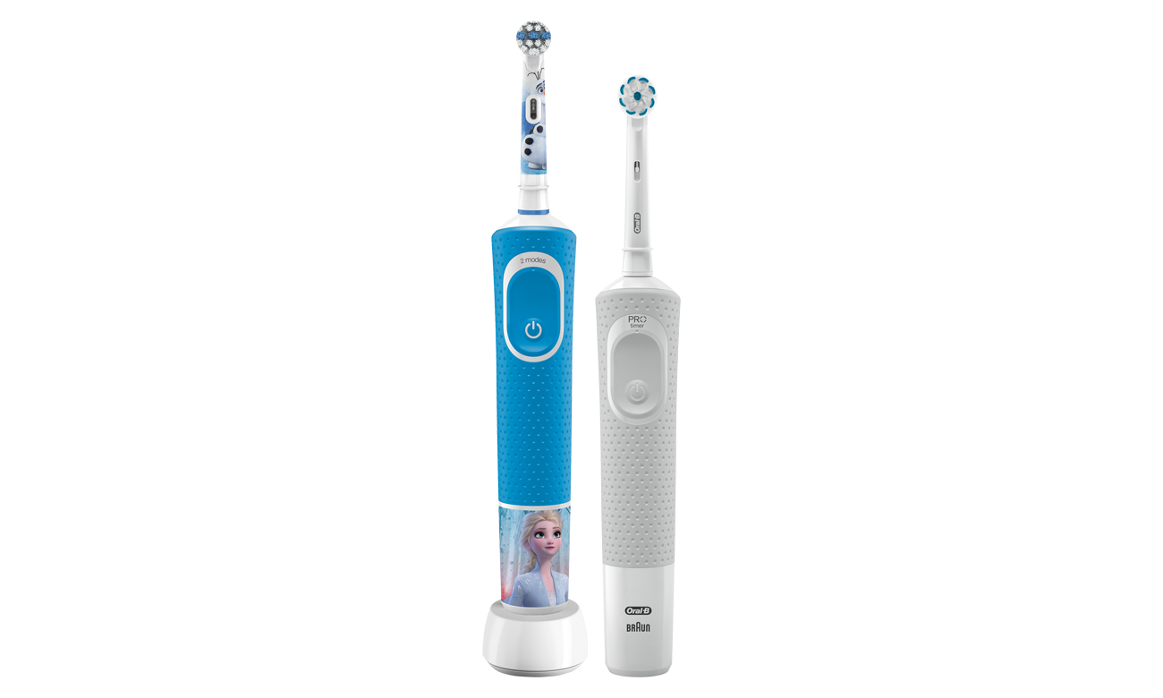 Szczoteczka elektryczna Oral-B Vitality 100 CrossAction White D100 WH CA + Oral-B D100 Kids Frozen