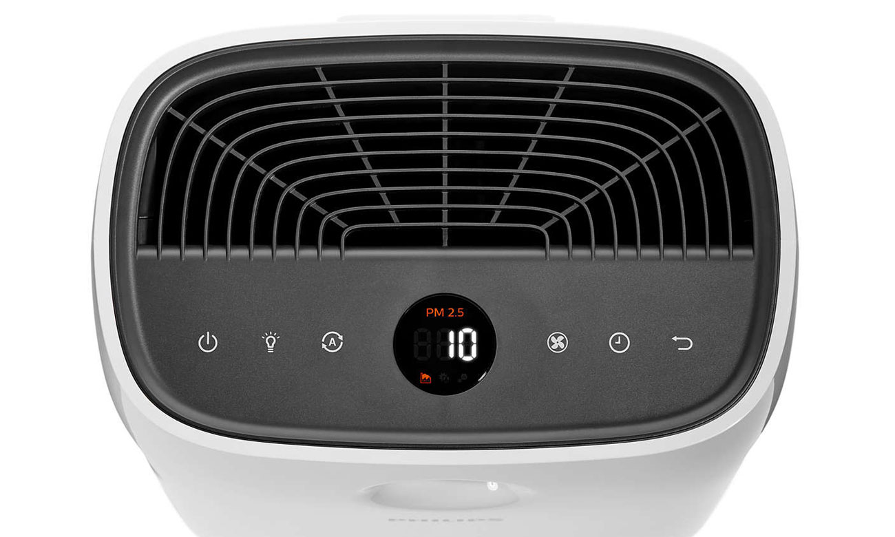 Oczyszczacz powietrza Philips AC2889/10 ma czytelny wyświetlacz