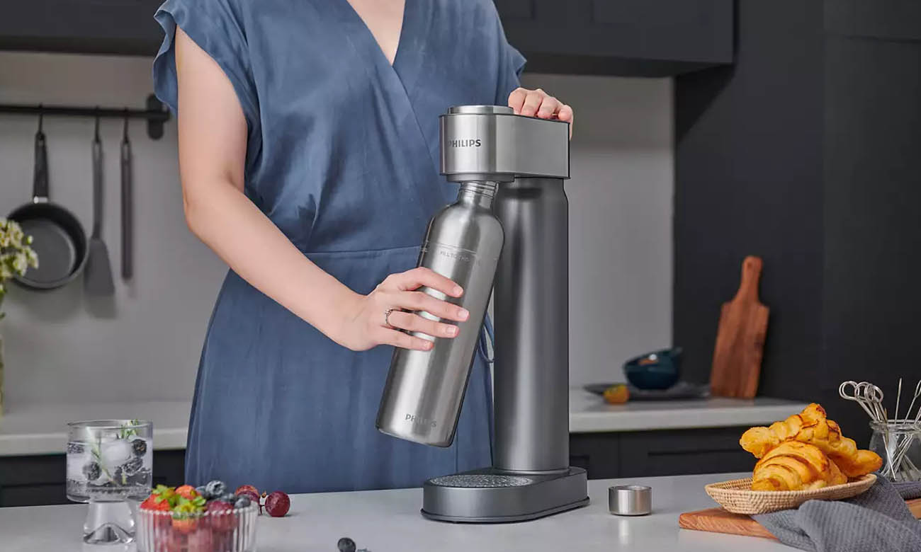 Saturator z poziomami nasycenia dwutlenku węgla Philips GoZero Soda Maker ADD4905SV/10
