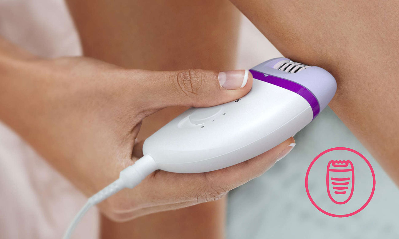 2 ustawienia prędkości depilacji w Philips Satinelle Essential BRE225/00