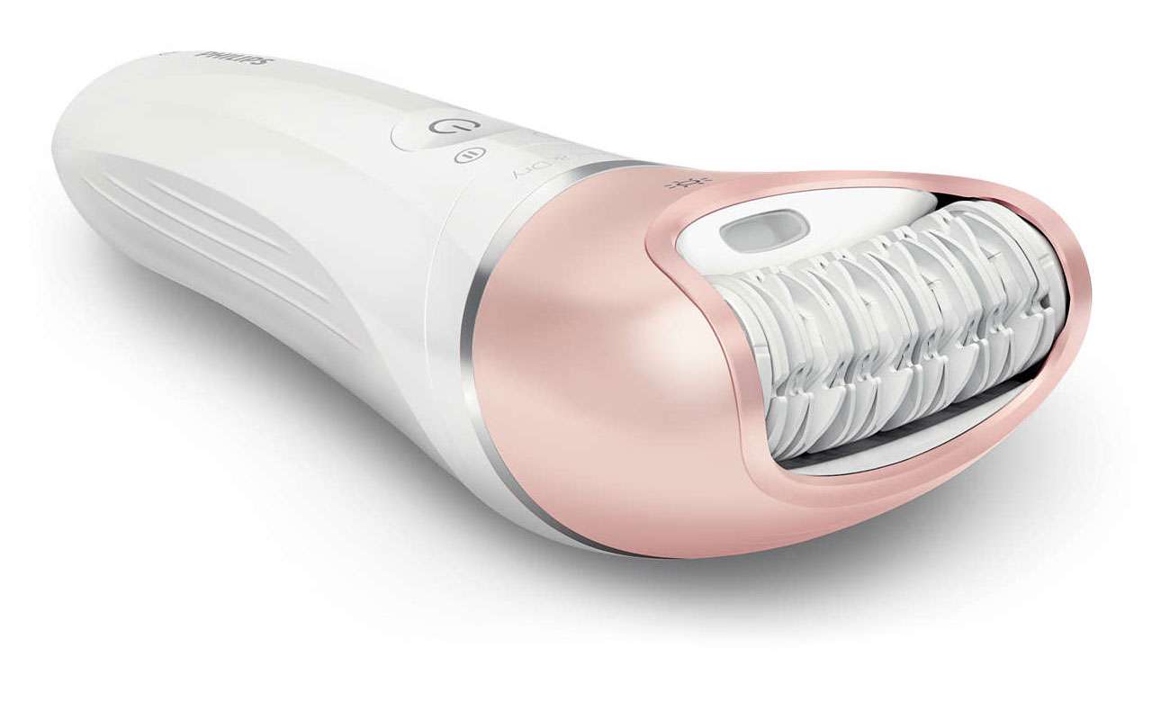Philips Satinelle Advanced BRE640/00 biało-różowy ergonomiczny kształt delikatna depilacja