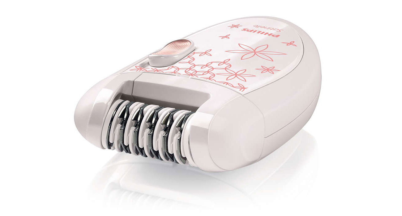 Philips Satinelle HP 6420/00 biało-różowy łatwa w obsłudze ergonomiczny kształt można myć pod wodą
