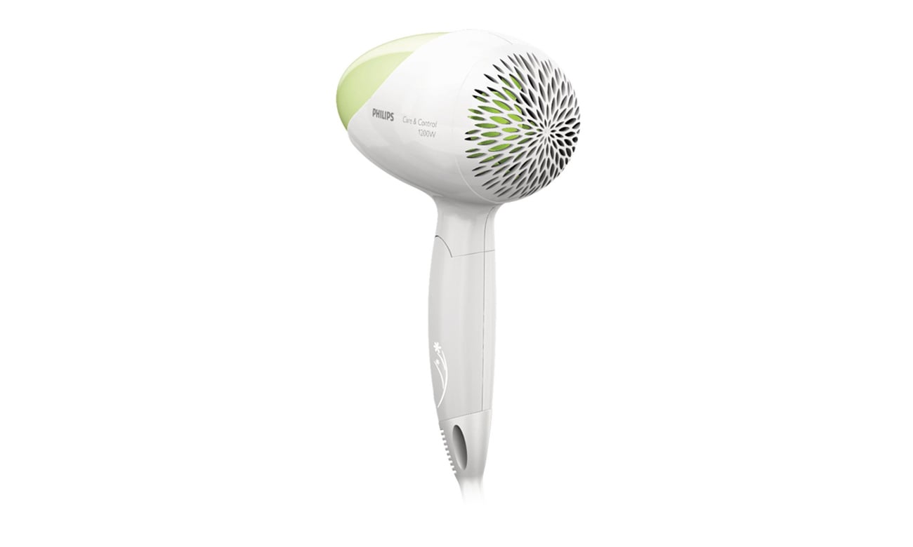 Suszarka do włosów Philips P8115/00 1200W biało-zielona ergonomiczny kształt kompaktowe rozmiary