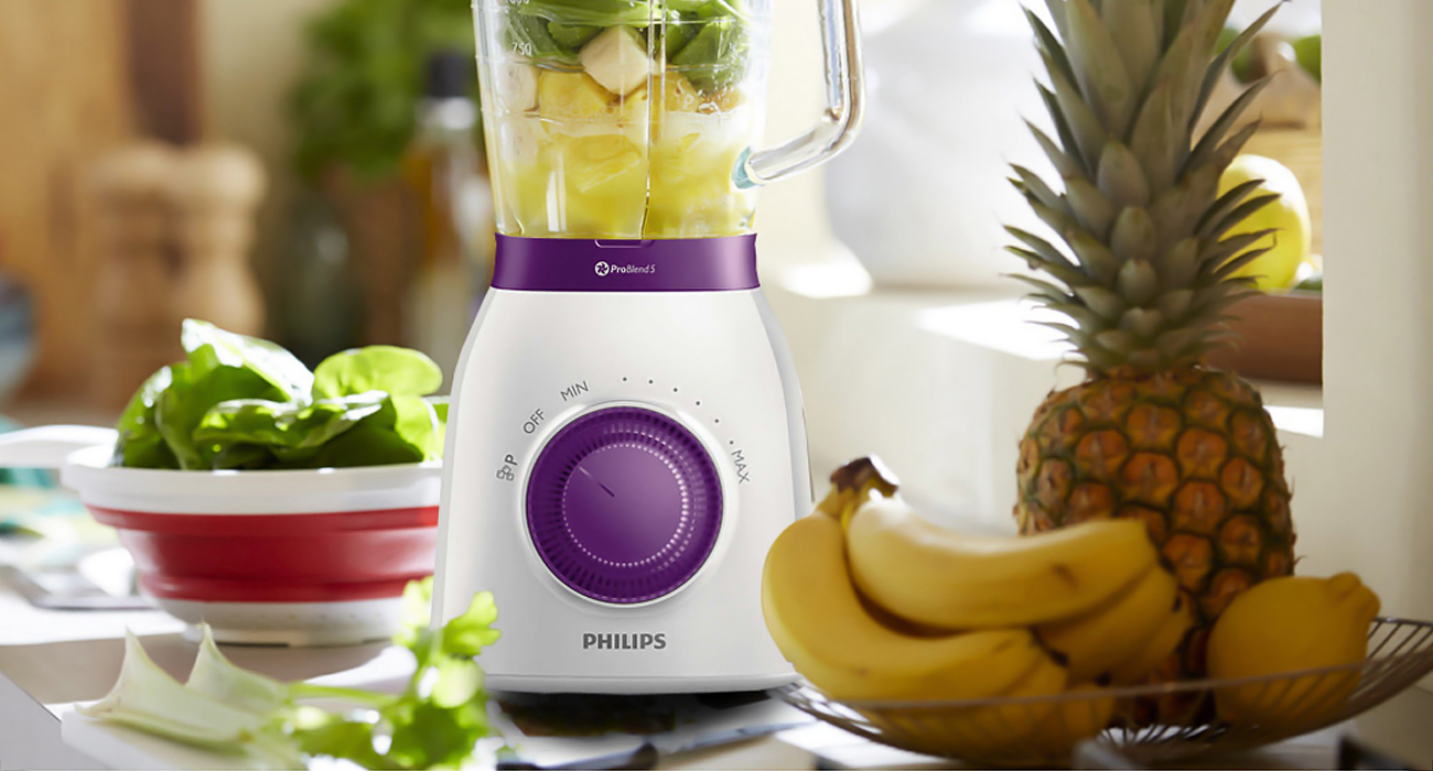 Blender Philips ProBlend 5 HR 2163/00 w zestawie z praktycznym młynkiem