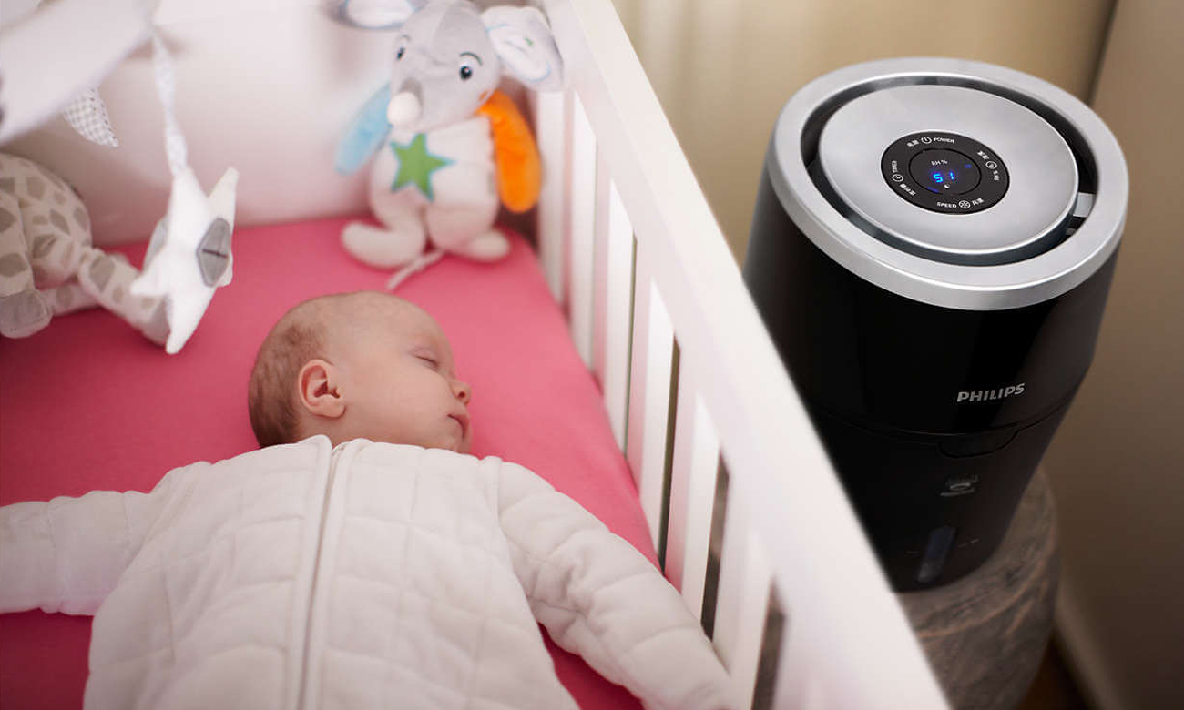 Nawilżacz powietrza Philips HU4813/10 pracuje cicho