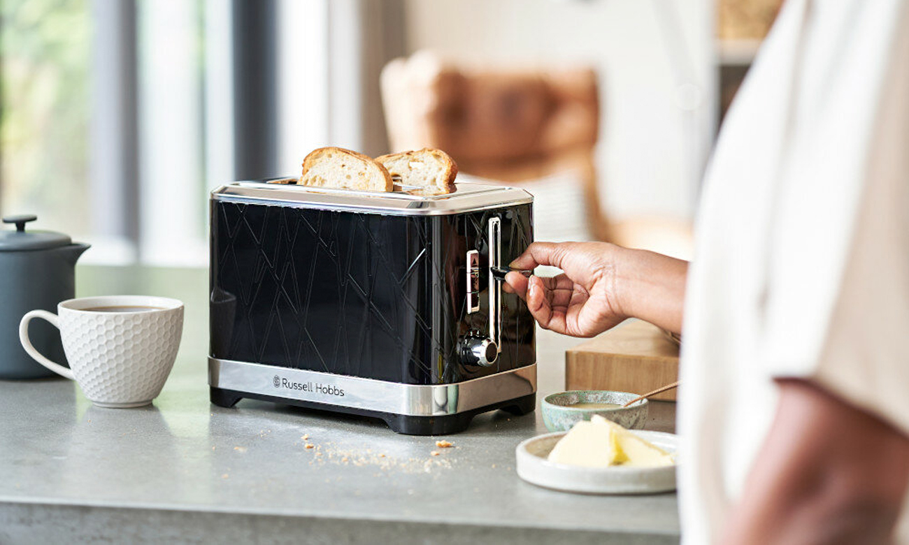 Russell Hobbs Structure 2 Slice Toaster Black Tostery Sklep
