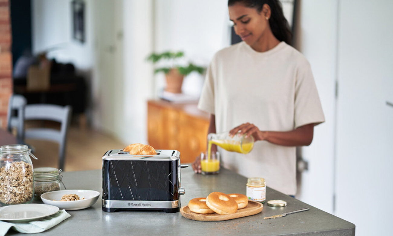 Russell Hobbs Structure 2 Slice Toaster Black Tostery Sklep