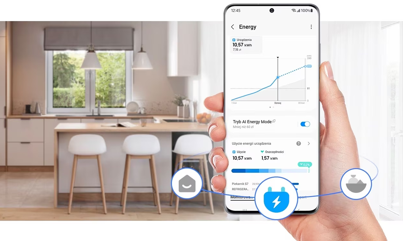 Lodówko-zamrażarka Samsung RB34C675EBN