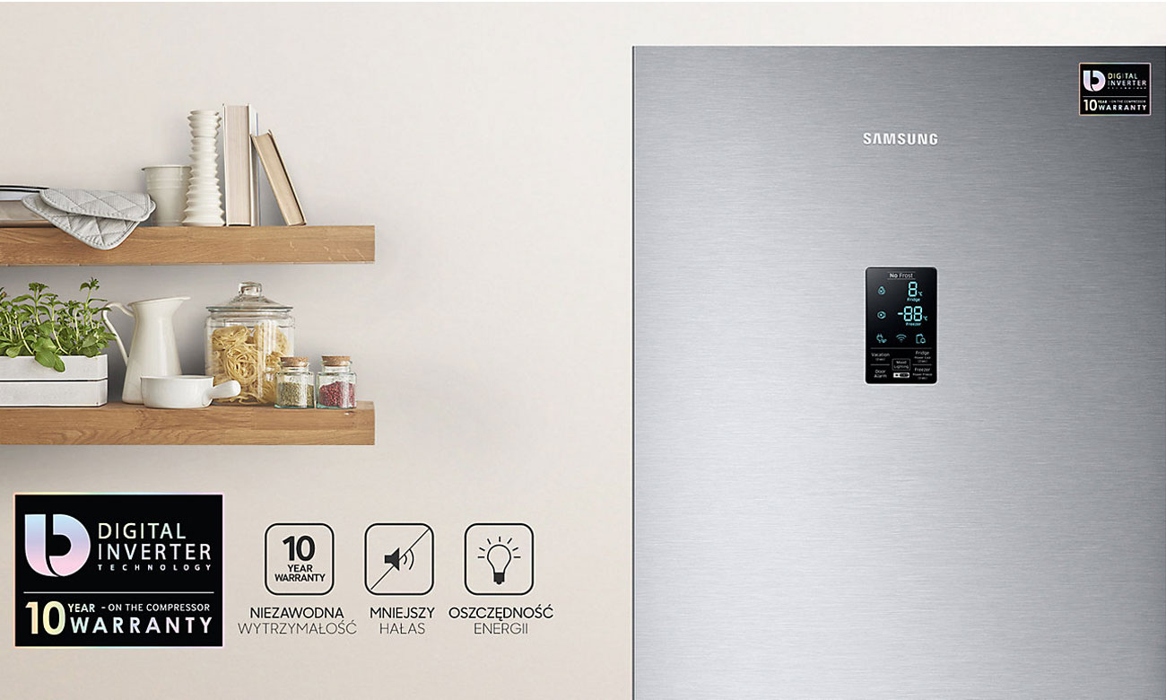 Wydajny i niezawodny silnik Digital Inverter w lodowce Samsung RB34K6232SS