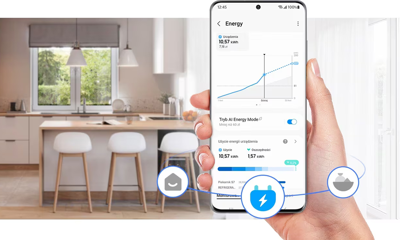 lodówka samsung RB38C672ESA oszczędzanie