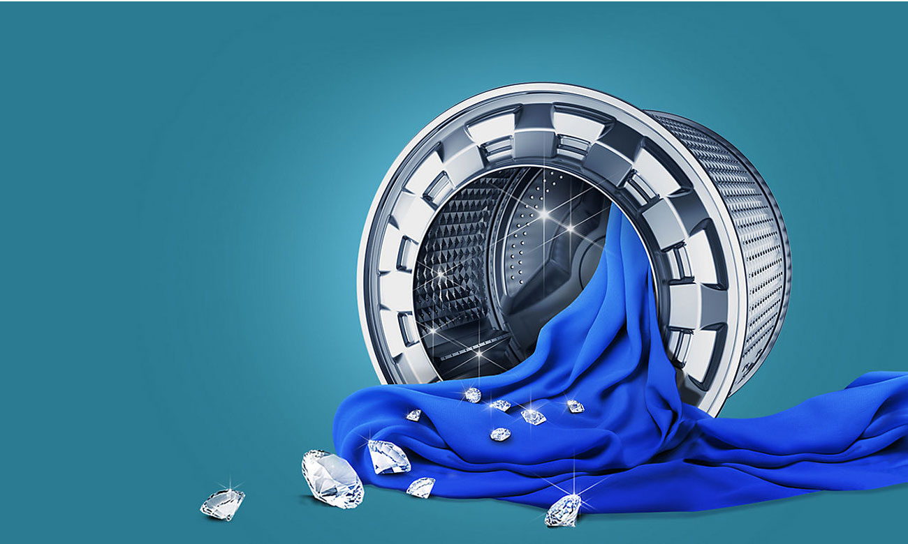 Bęben Diamond Drum w pralko-suszarce Samsung WD80J5A10AW