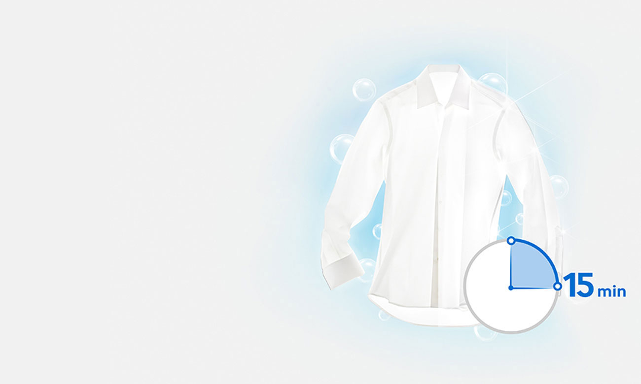 Program do szybkiego prania w pralko-suszarce Samsung WD80J5A10AW