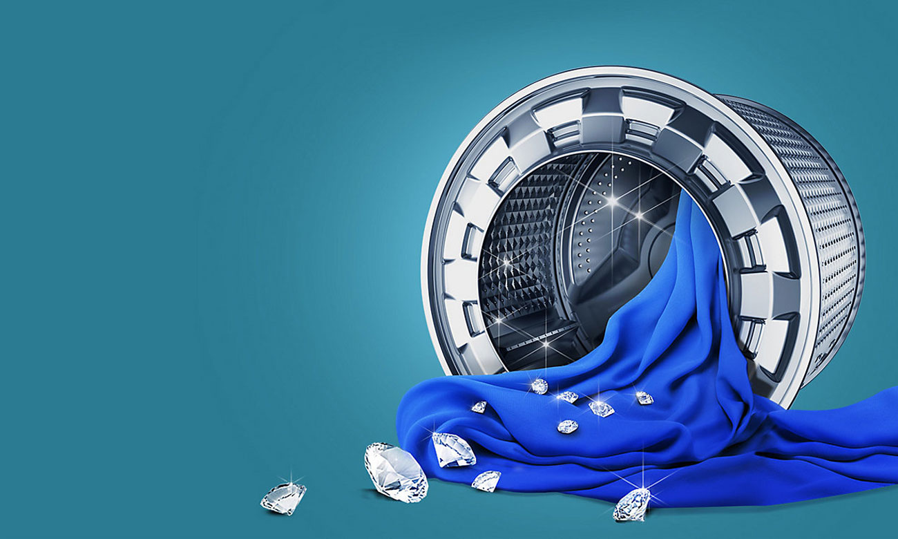 Bęben Diamond Drum w pralce Samsung WD80J6410AX