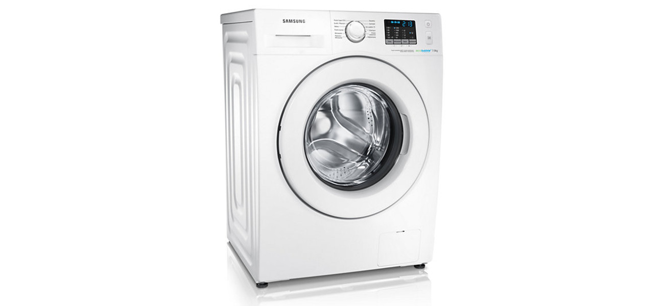 Eleganckie wykończenie pralki Samsung WF70F5E0W2WEO