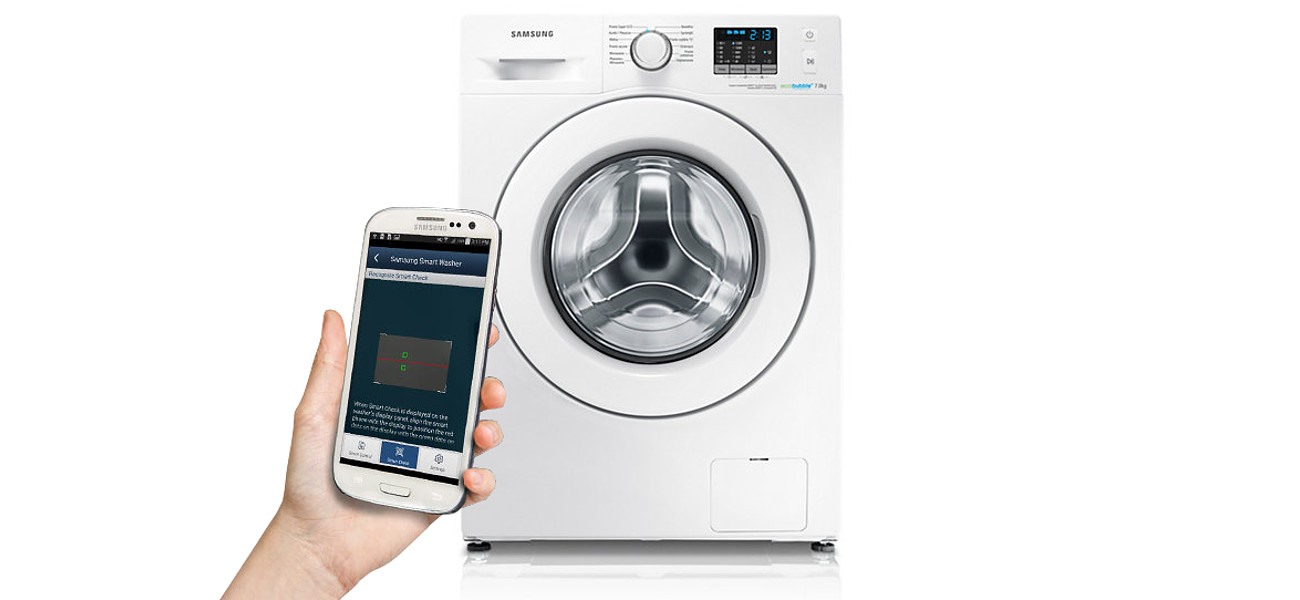 diagnostyka Samsung WF70F5E0W2WEO za pomoca smartphone'a