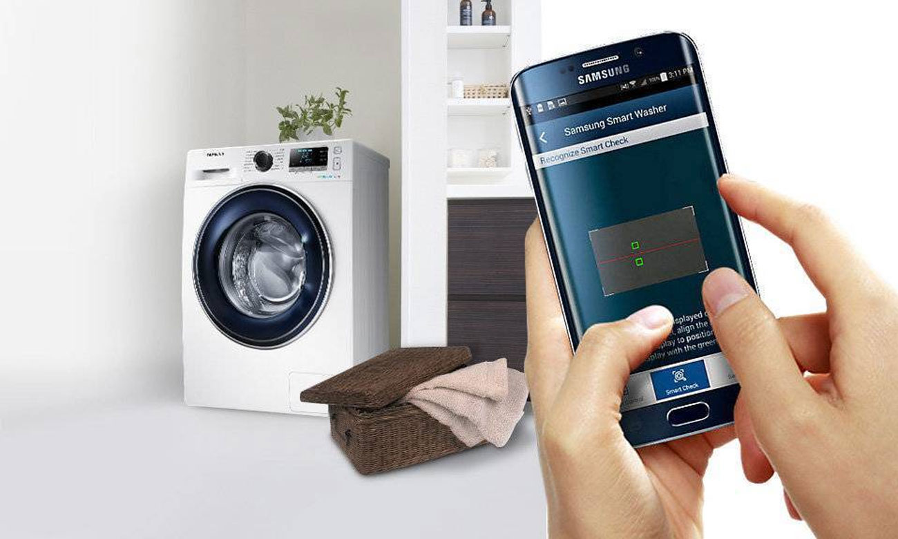 Diagnostyka urządzenia, dzięki funkcji Smart Check w pralce Samsung WW60K42109W