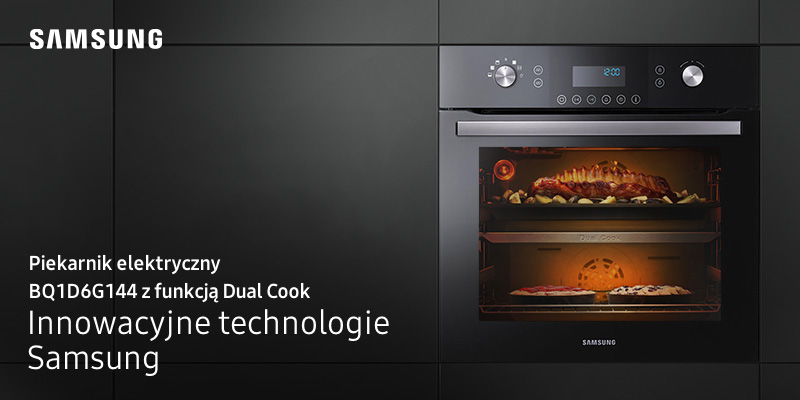 Piekarnik elektryczny z funkcją Dual Cook i funkcją pary