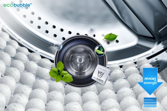 Samsung Eco Bubble™. Chroń tkaniny, oszczędzaj energię Samsung Eco Bubble™. Chroń tkaniny, oszczędzaj energię