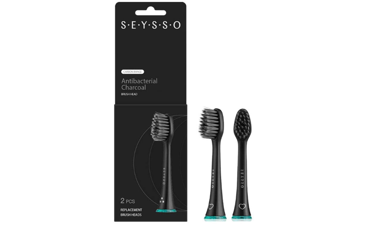 Końcówki do szczoteczki Seysso Carbon Antibacterial 2 szt.