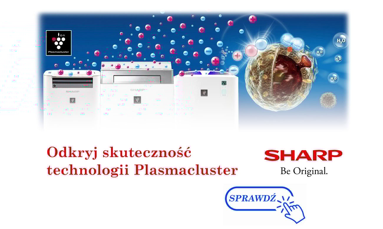 System Plasmacluster Ion w oczyszczaczach powietrza Sharp