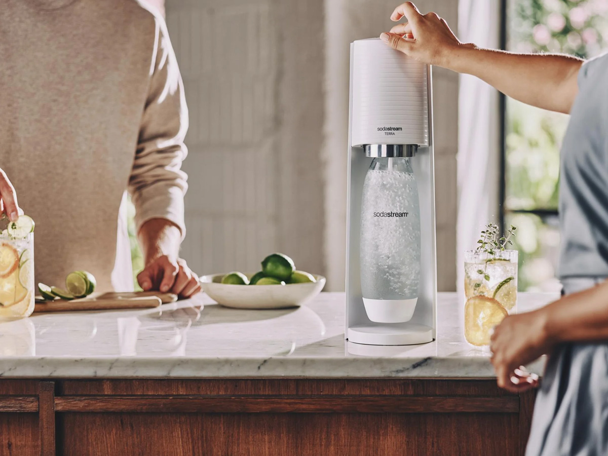SodaStream TERRA WHITE + butelki 1 L x2 Water Pomelo