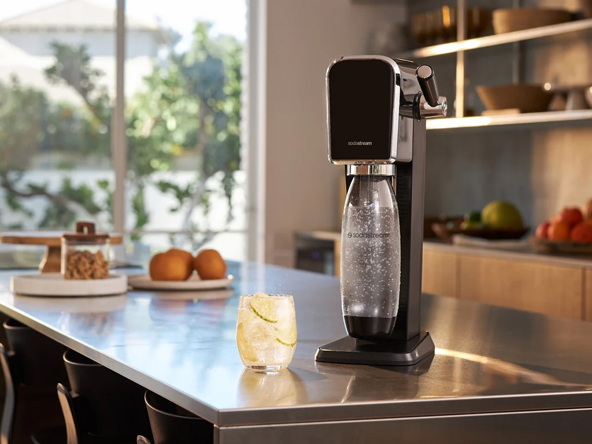SodaStream ART BLACK + butelki 1 l Fuse x2 Water Pomelo