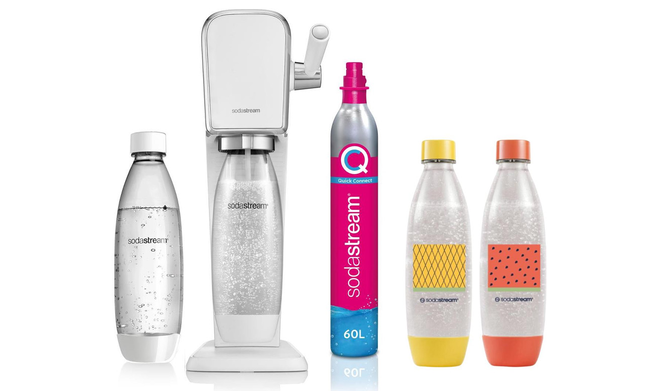 SodaStream ART WHITE + butelki 1 l Fuse x2 Water Pomelo