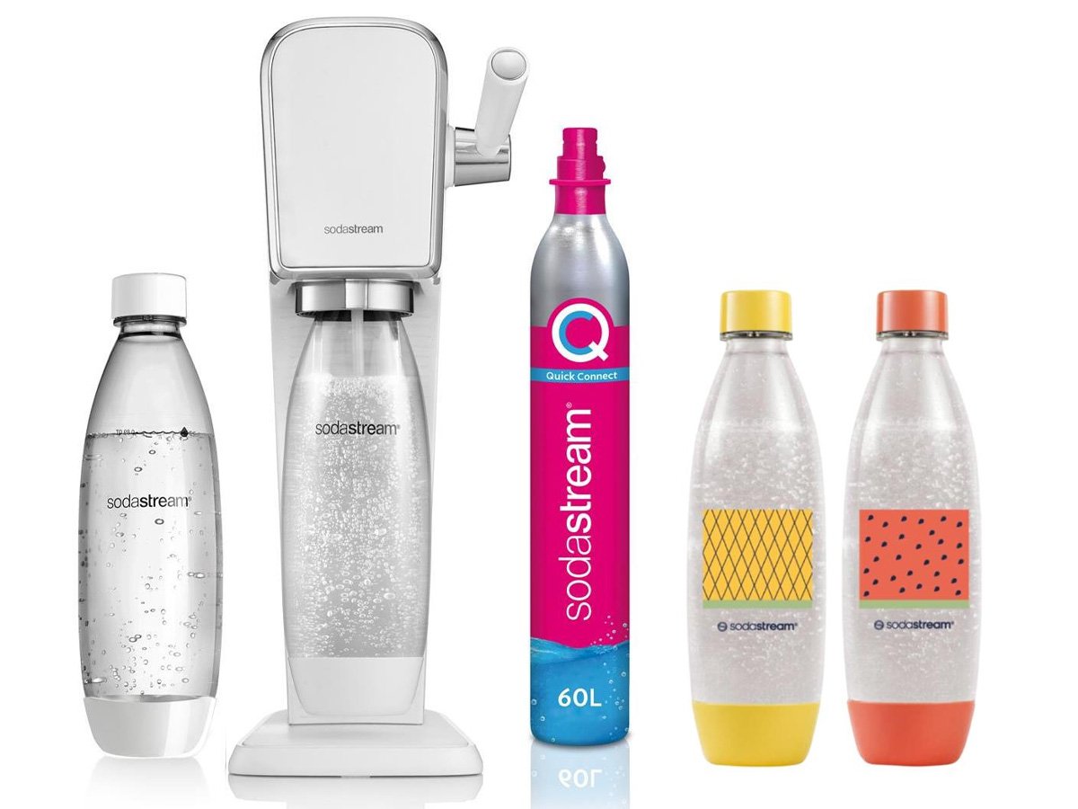 SodaStream ART WHITE + butelki 1 l Fuse x2 Water Pomelo