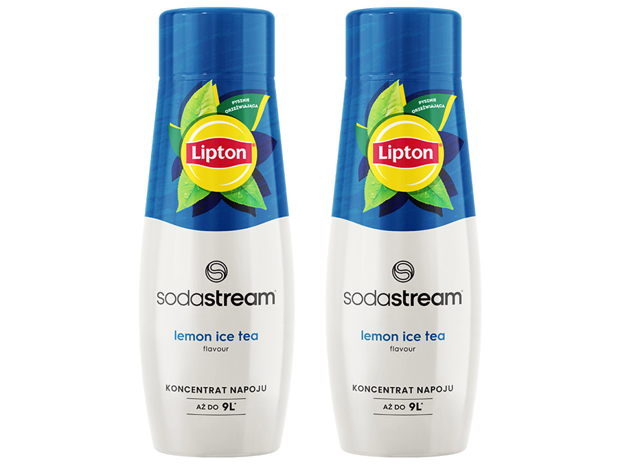 SodaStream TERRA BLACK + 2 BUTELKI FUSE BLACK + 2x LIPTON ICE TEA LEMON
