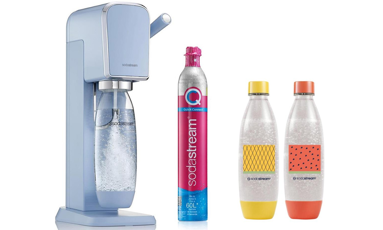 SodaStream ART Misty Blue + Butelka Fuse 1L x2 Water Pomelo