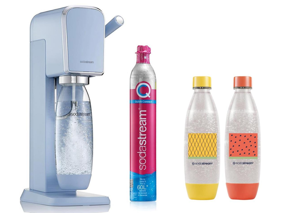 SodaStream ART Misty Blue + Butelka Fuse 1L x2 Water Pomelo
