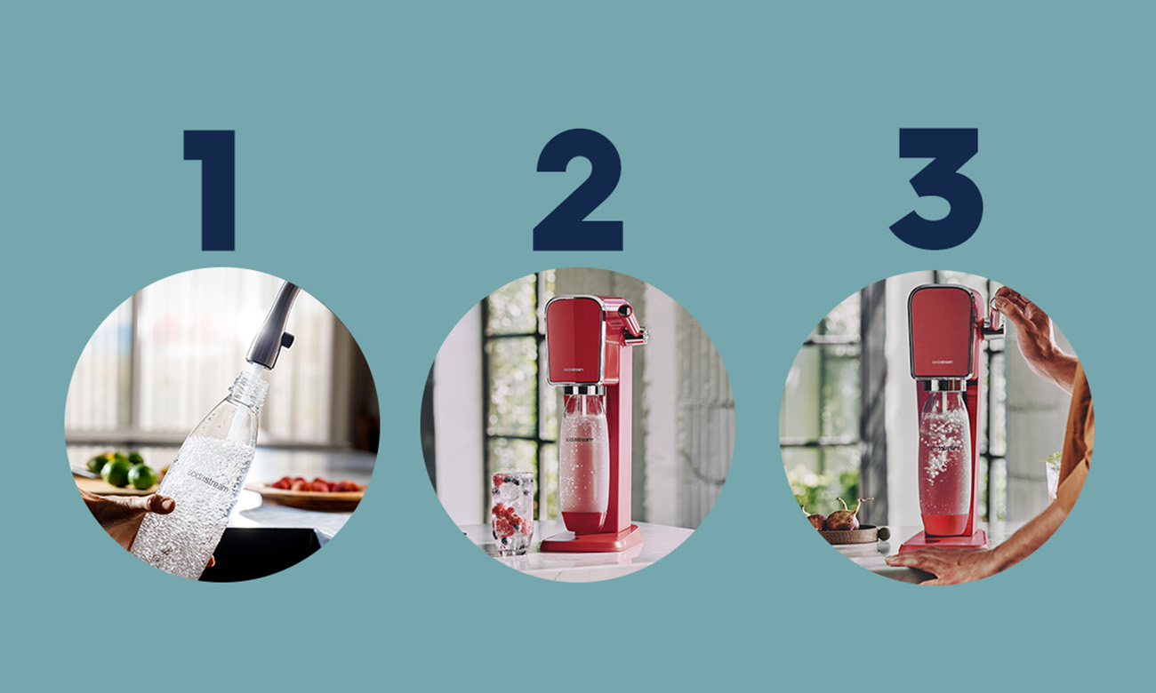 Ekspres do napojów gazowanych SodaStream ART Mandarin Red