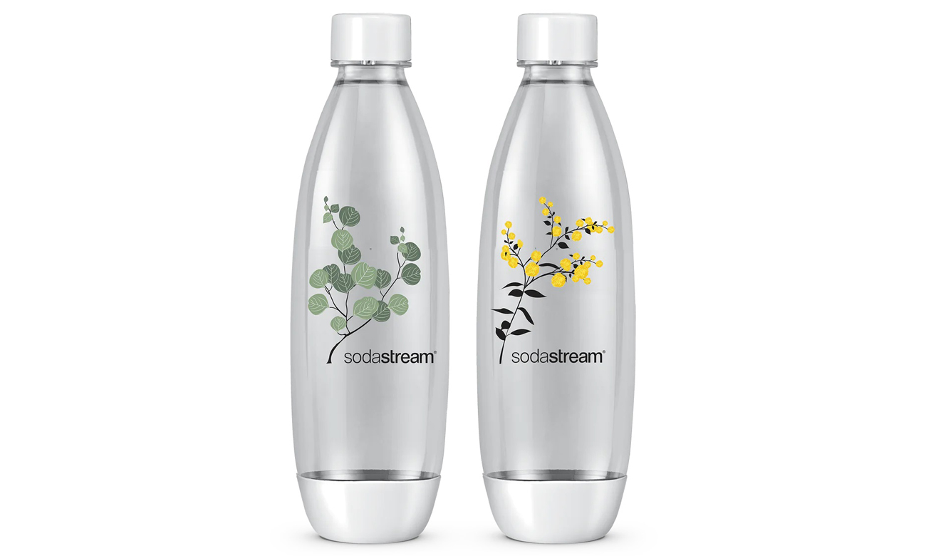 SodaStream Butelka 1L Fuse x2 White Plants