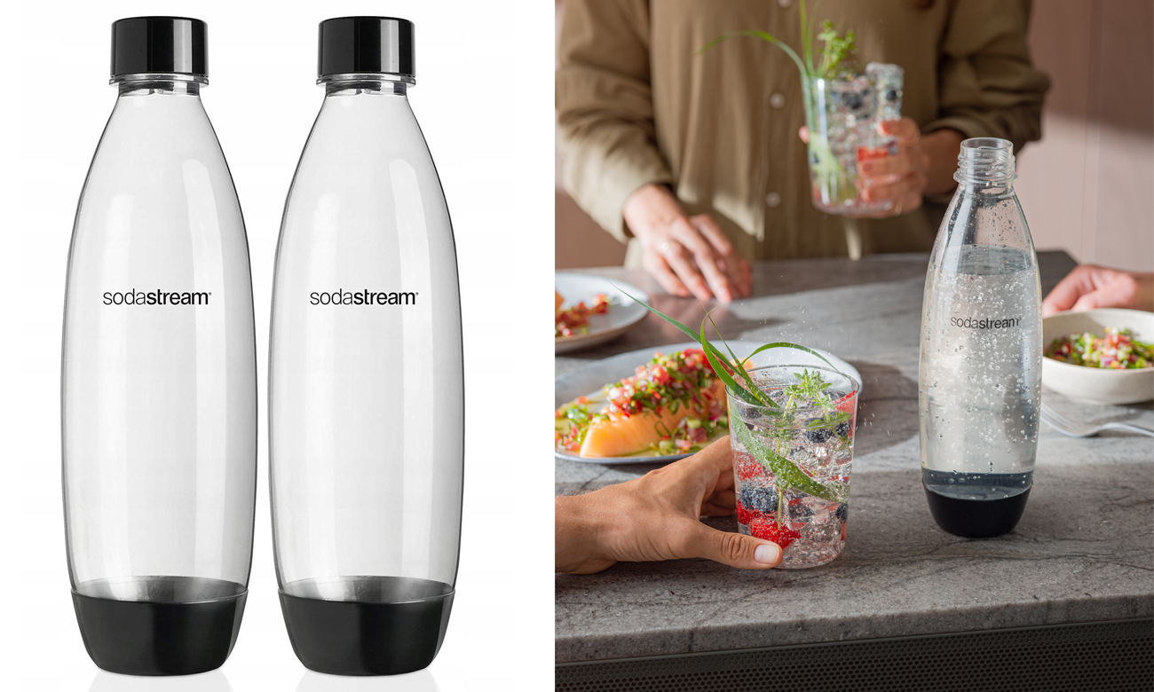 SodaStream Butelki 1L Fuse x2 Black