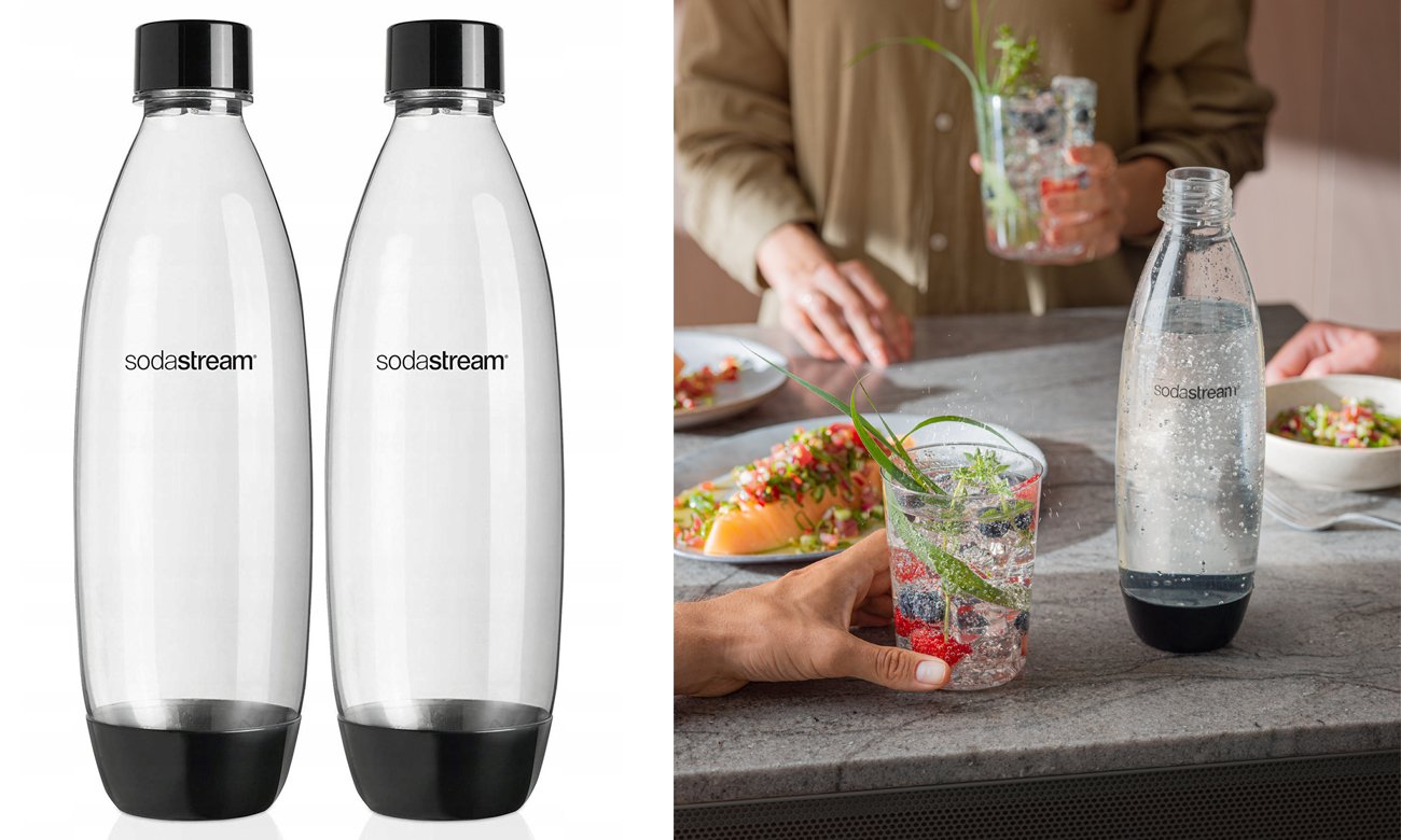 SodaStream Butelki 1L Fuse x2 Black