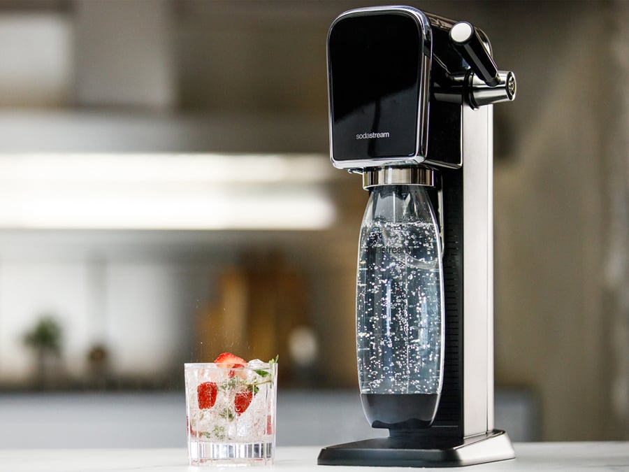 SodaStream ART BLACK +2x BUTELKA FUSE 1L +2x SYROP LIPTON ICE TEA LEMON