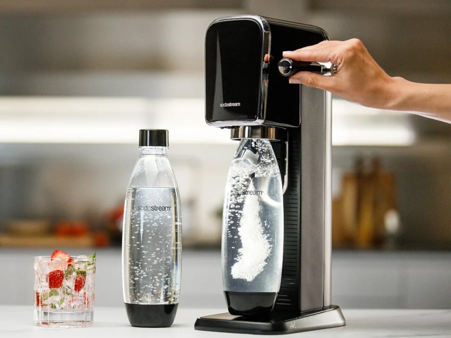 SodaStream ART BLACK +2x BUTELKA FUSE 1L +2x SYROP LIPTON ICE TEA LEMON