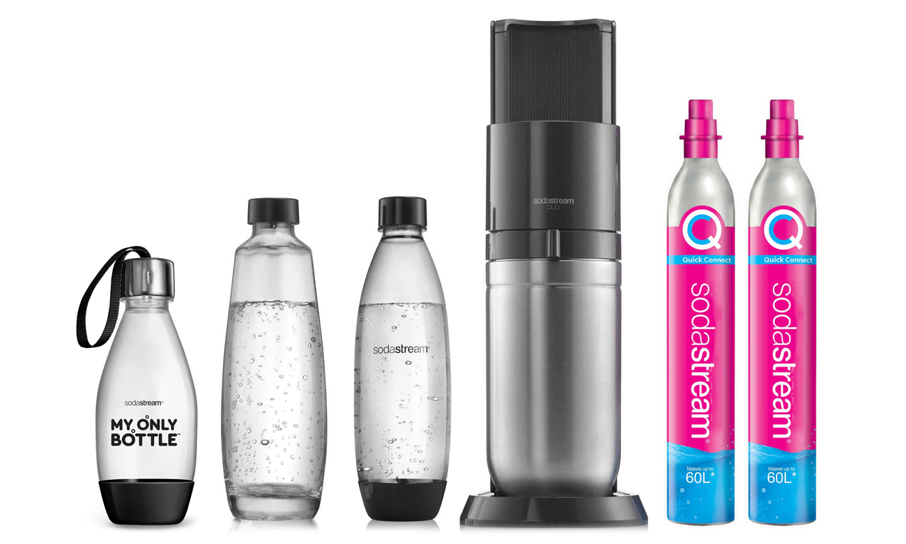 SodaStream DUO BLACK + BUTELKA MOB 0,5L + Cylinder z gazem CO2