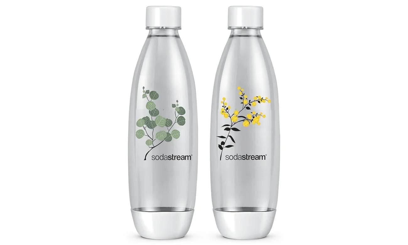 SodaStream Butelka 1L Fuse x2 White Plants