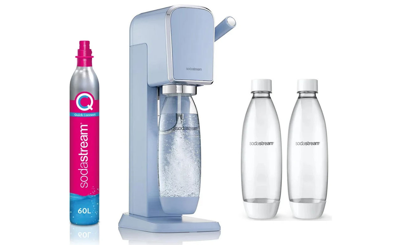 SodaStream ART BLUE + 2x BUTELKA FUSE 1 l