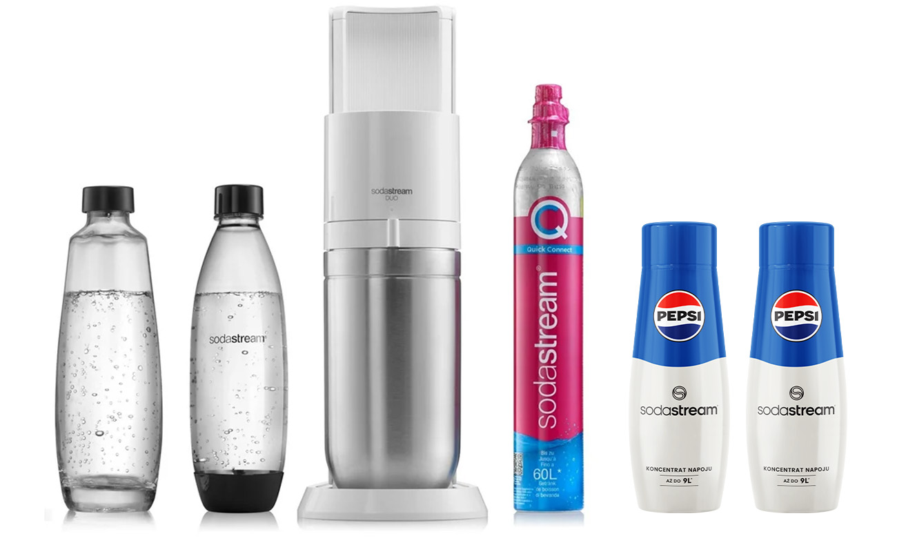SodaStream ART WHITE + 2x SYROP PEPSI