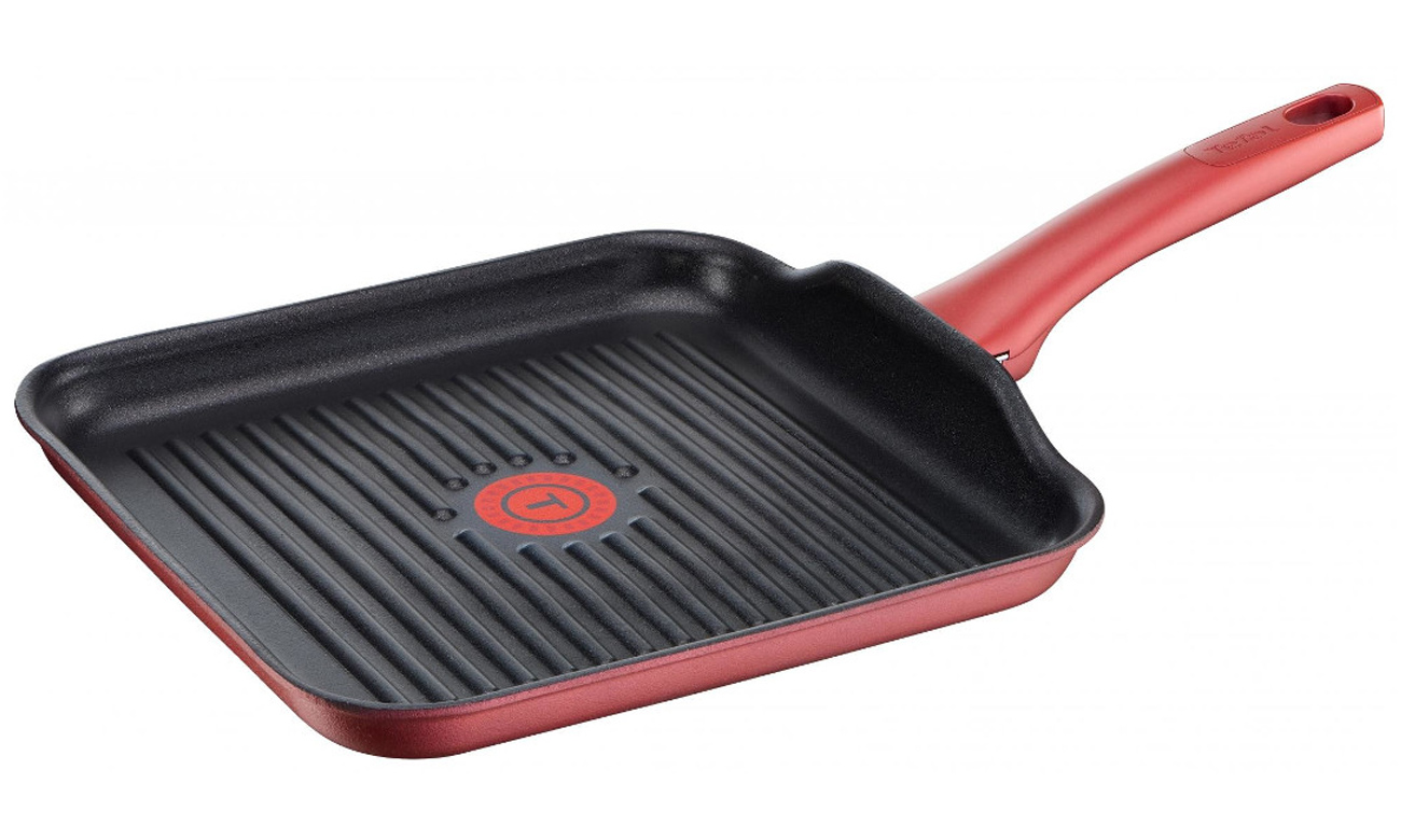 Tefal Patelnia Character C6824052 czerwona nieprzywierająca powłoka